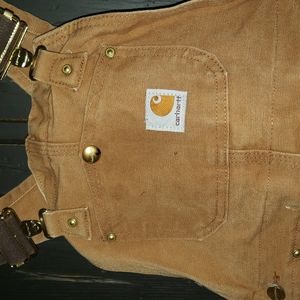 Kids unisex Carhartt overalls.